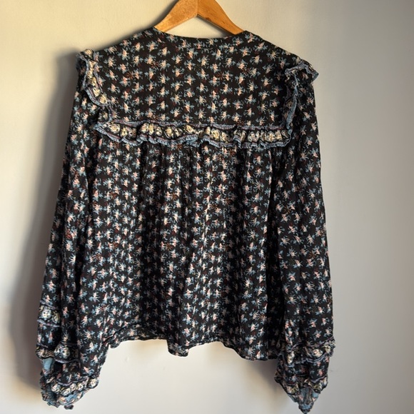 Free People Jenna Printed Blouse Large - Picture 4 of 14